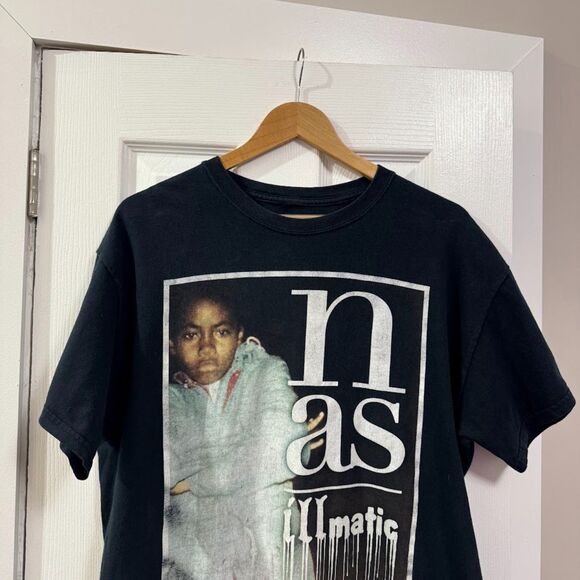 Vintage NAS Illmatic Rap Tee Shirt Sz XL Black Hip Hop - Picture 2 of 5